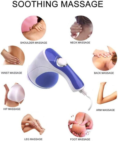 4 In 1 Relax & Spin Tone Vibration Electric Massager | Electronic Relax & Spin Body Massager With Different Heads