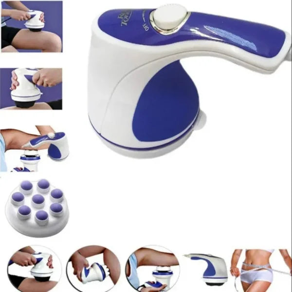 4 In 1 Relax & Spin Tone Vibration Electric Massager | Electronic Relax & Spin Body Massager With Different Heads