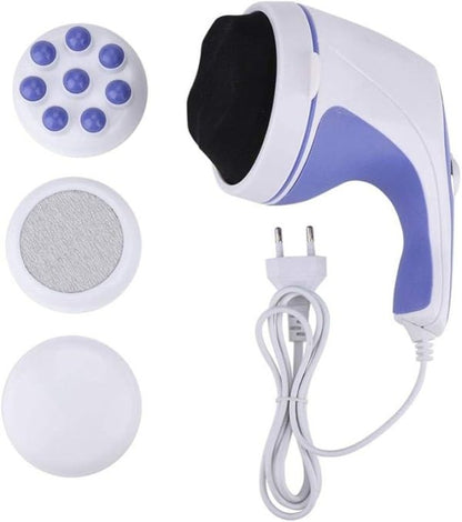 4 In 1 Relax & Spin Tone Vibration Electric Massager | Electronic Relax & Spin Body Massager With Different Heads