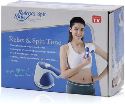 4 In 1 Relax & Spin Tone Vibration Electric Massager | Electronic Relax & Spin Body Massager With Different Heads