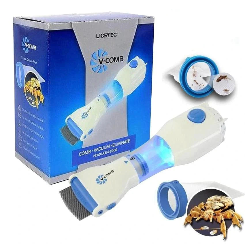 V Comb Electric Anti Lice and dandruff Removal Machine with 4 free filters
