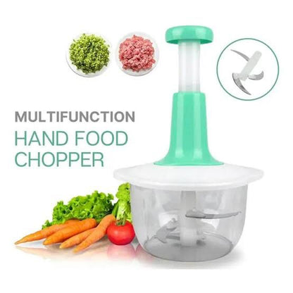 Manual Hand Push Chopper | Multi-functional Vegetable Meat Grinder, Grater, Chopper -2 Liter