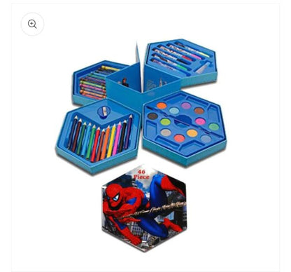 46 Pcs Painting Colour Kit For Kids, Fun Disney/cartoon Character Art Set(random Design Color)
