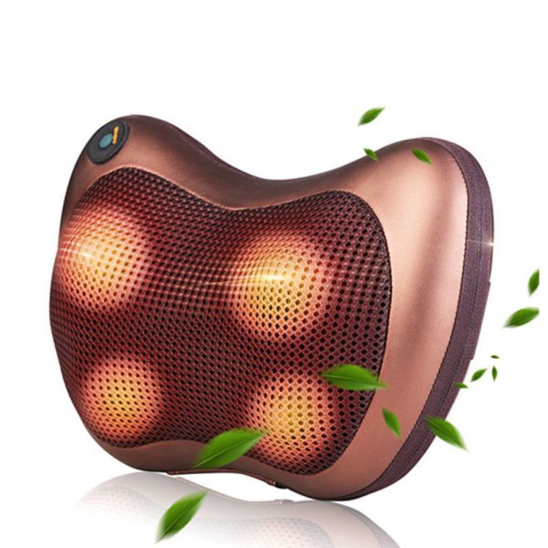 (nw000426) Car Head Massage Pillow Relax Vibrator Electric Shoulder Back Heating Kneading Infrared Therapy Shiatsu Neck Massager