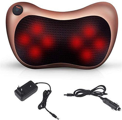 (nw000426) Car Head Massage Pillow Relax Vibrator Electric Shoulder Back Heating Kneading Infrared Therapy Shiatsu Neck Massager