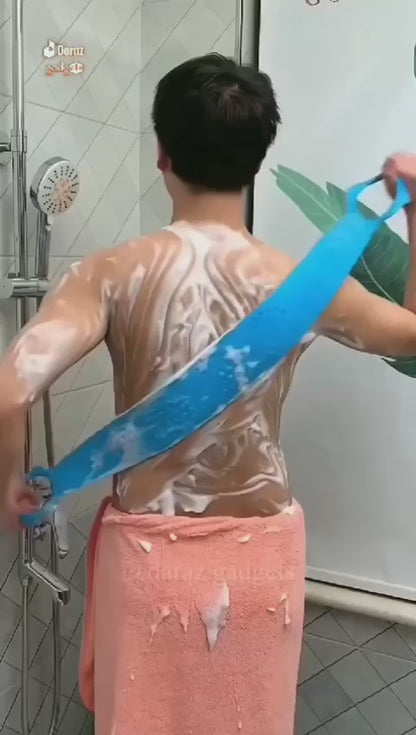 Single Side Bath Towel Scrubber ( Random Color ) | Silicone Scrubber