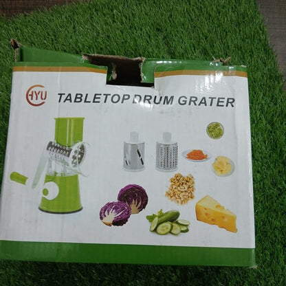 Tabletop Drum Grater | Manual Vegetable Cutter Slicer & Grater | Multi-functional Kitchen Gadget